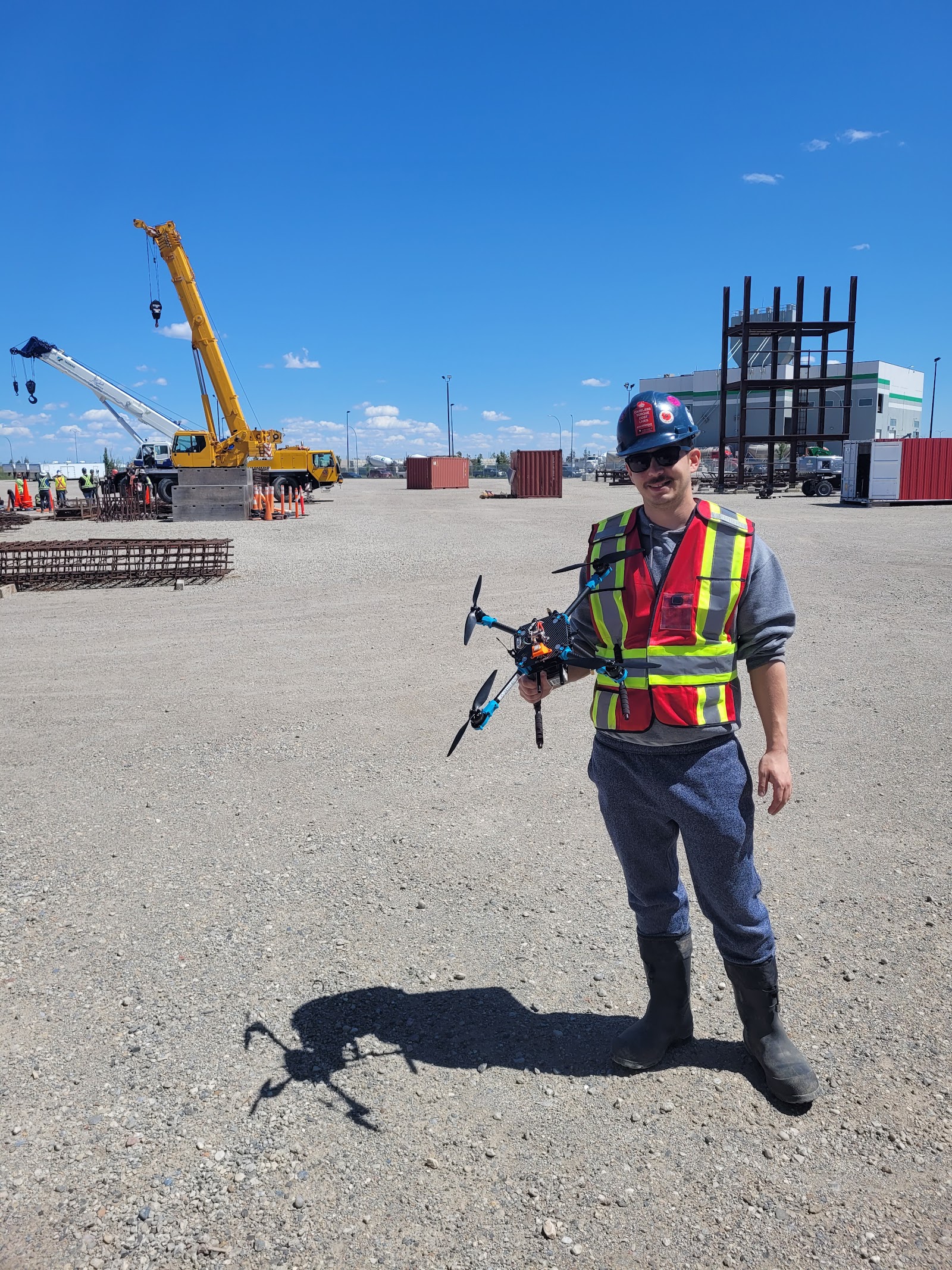 PRX Drones commercial drone pilot at an industrial site in Western Canada