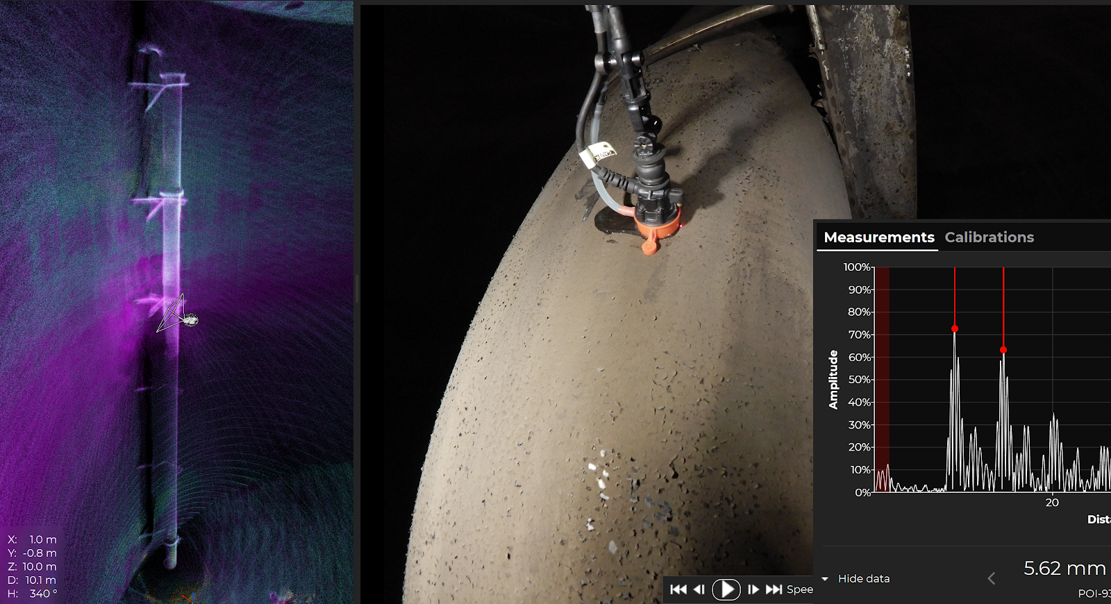LiDAR point cloud capture inside an industrial vessel